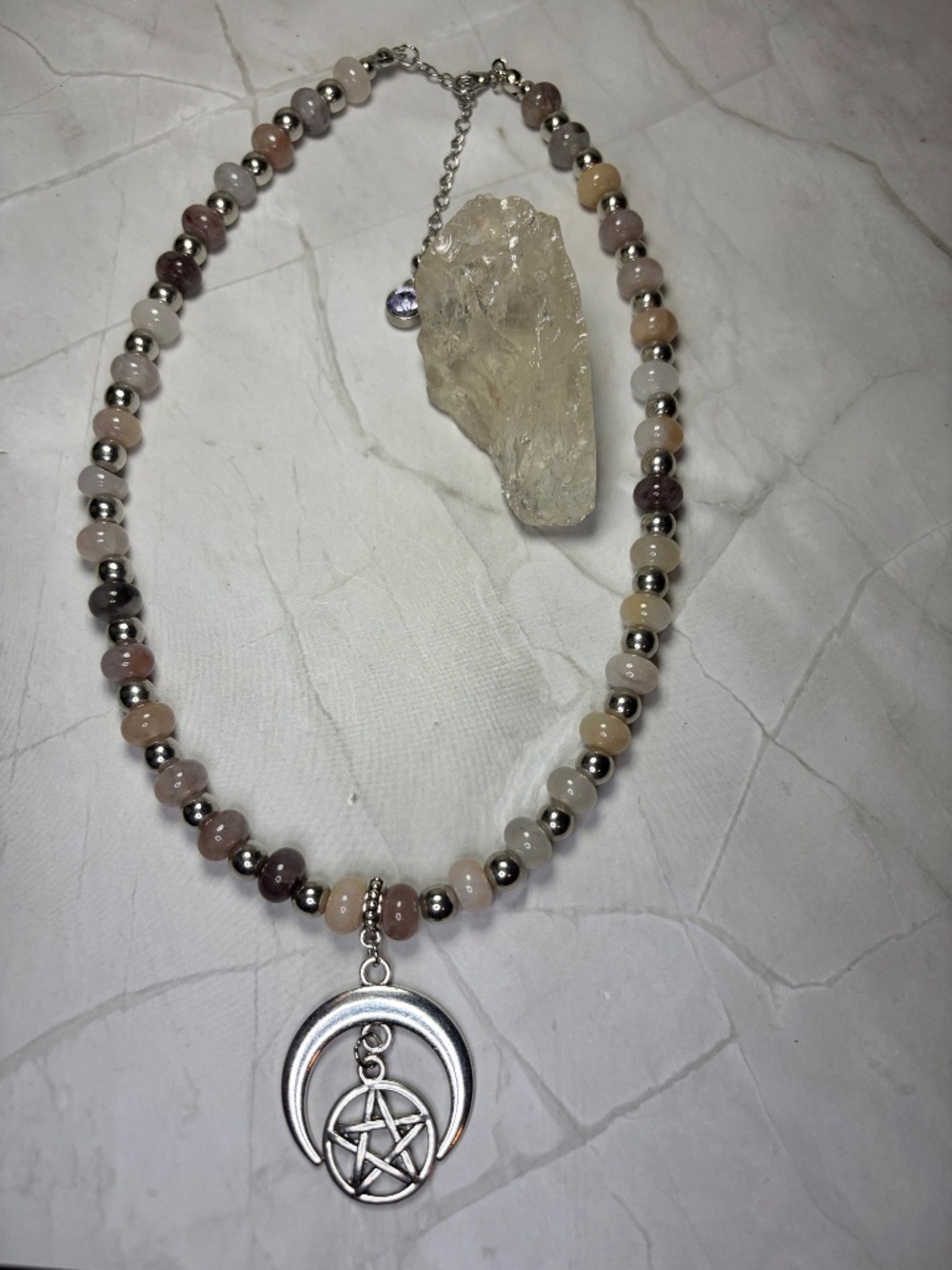 Bohemian Lavender Quartz Pentagram Choker